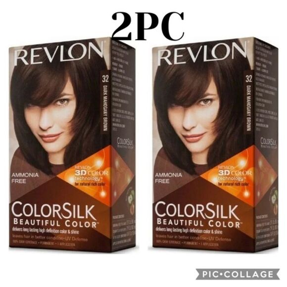 Revlon ColorSilk Hair Color,32Dark Mahogany Brown - Picture 1 of 5